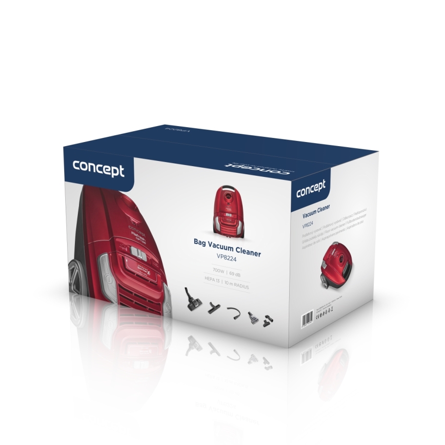 Concept VP8224 - Zakstofzuiger REFRESH CAR&PET 3,5 l 700W/230V rood