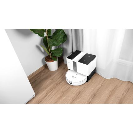 Concept VR4050 - Slimme 2-in-1 robotstofzuiger met dweil OPTIMUS AQUA PRO LASER 3D 600W/230V 5200 mAh Wi-Fi wit