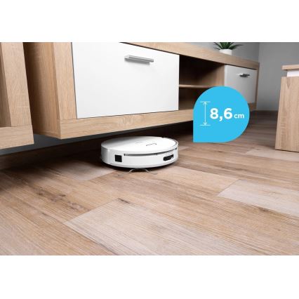 Concept VR4050 - Slimme 2-in-1 robotstofzuiger met dweil OPTIMUS AQUA PRO LASER 3D 600W/230V 5200 mAh Wi-Fi wit