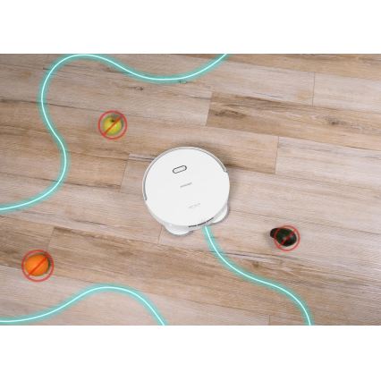 Concept VR4050 - Slimme 2-in-1 robotstofzuiger met dweil OPTIMUS AQUA PRO LASER 3D 600W/230V 5200 mAh Wi-Fi wit