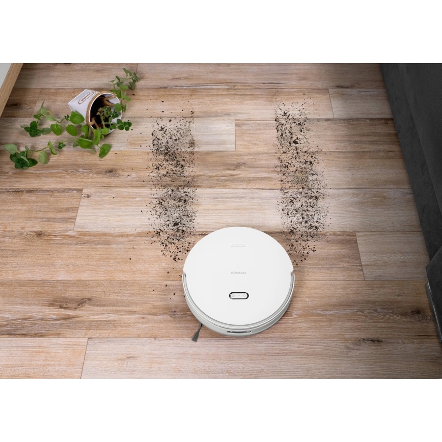 Concept VR4050 - Slimme 2-in-1 robotstofzuiger met dweil OPTIMUS AQUA PRO LASER 3D 600W/230V 5200 mAh Wi-Fi wit