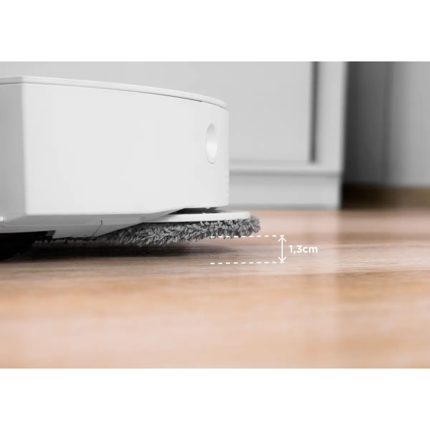 Concept VR4050 - Slimme 2-in-1 robotstofzuiger met dweil OPTIMUS AQUA PRO LASER 3D 600W/230V 5200 mAh Wi-Fi wit