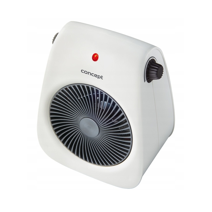 Concept vt7040 - Ventilator met verwarmingselement 1000/2000W/230V wit