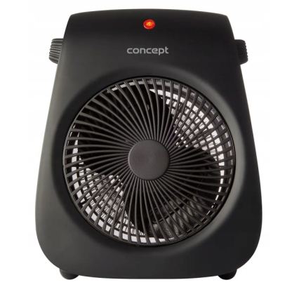Concept vt7041 - Ventilator met verwarmingselement 1000/2000W/230V zwart