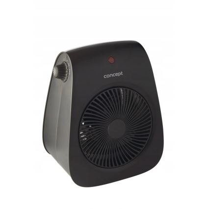 Concept vt7041 - Ventilator met verwarmingselement 1000/2000W/230V zwart