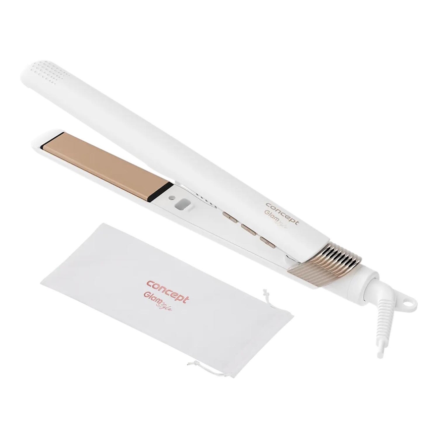 Concept VZ2110 - Stijltang GLAM STYLE 48W/230V wit/roségoud