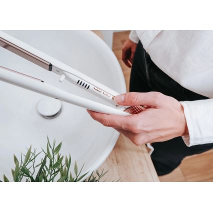 Concept VZ2110 - Stijltang GLAM STYLE 48W/230V wit/roségoud