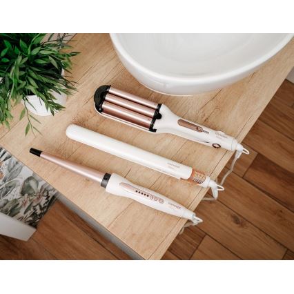 Concept VZ2110 - Stijltang GLAM STYLE 48W/230V wit/roségoud