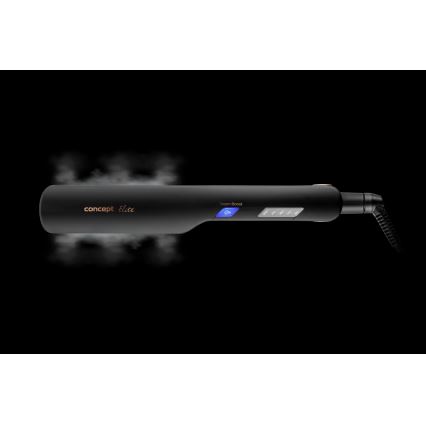 Concept VZ6010 - Stoom stijltang met LED-display ELITE STEAM BOOST 54W/230V zwart