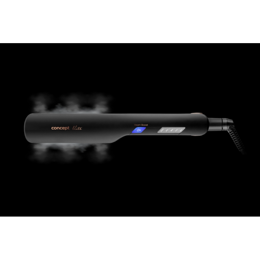 Concept VZ6010 - Stoom stijltang met LED-display ELITE STEAM BOOST 54W/230V zwart