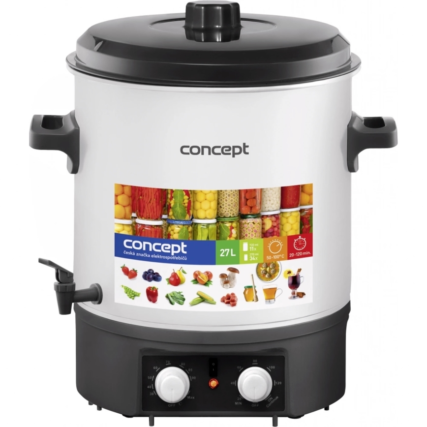 Concept ZH0030 - Ketel conserveren 27 l 2000W/230V wit/zwart
