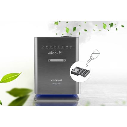 Concept ZV2021- Luchtbevochtiger met aromadiffuser PERFECT AIR SMART 4,6 l 110W/230V Wi‑Fi antraciet + afstandsbediening