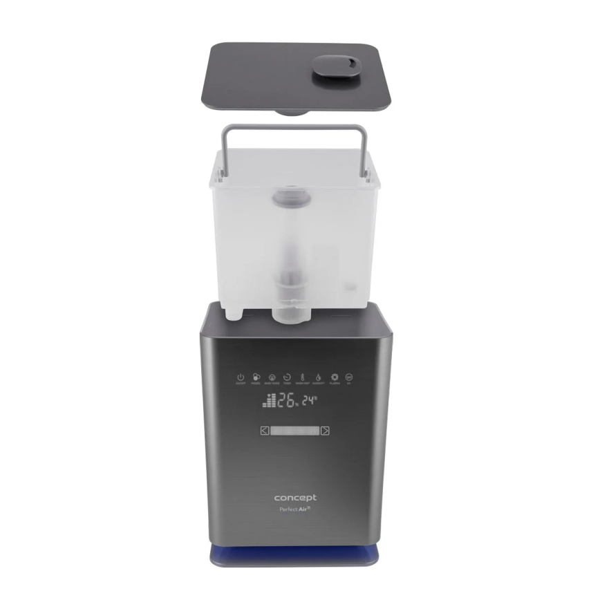 Concept ZV2021- Luchtbevochtiger met aromadiffuser PERFECT AIR SMART 4,6 l 110W/230V Wi‑Fi antraciet + afstandsbediening