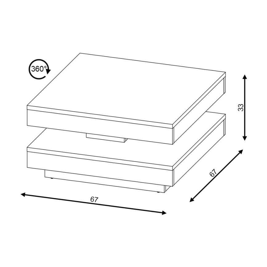 Conferentietafel TIMO wit/sonoma eik