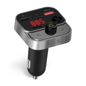 CONNECT IT CCC-8900-AN - FM-autozender met handsfreefunctie zwart/zilver