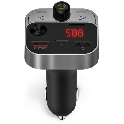CONNECT IT CCC-8900-AN - FM-autozender met handsfreefunctie zwart/zilver