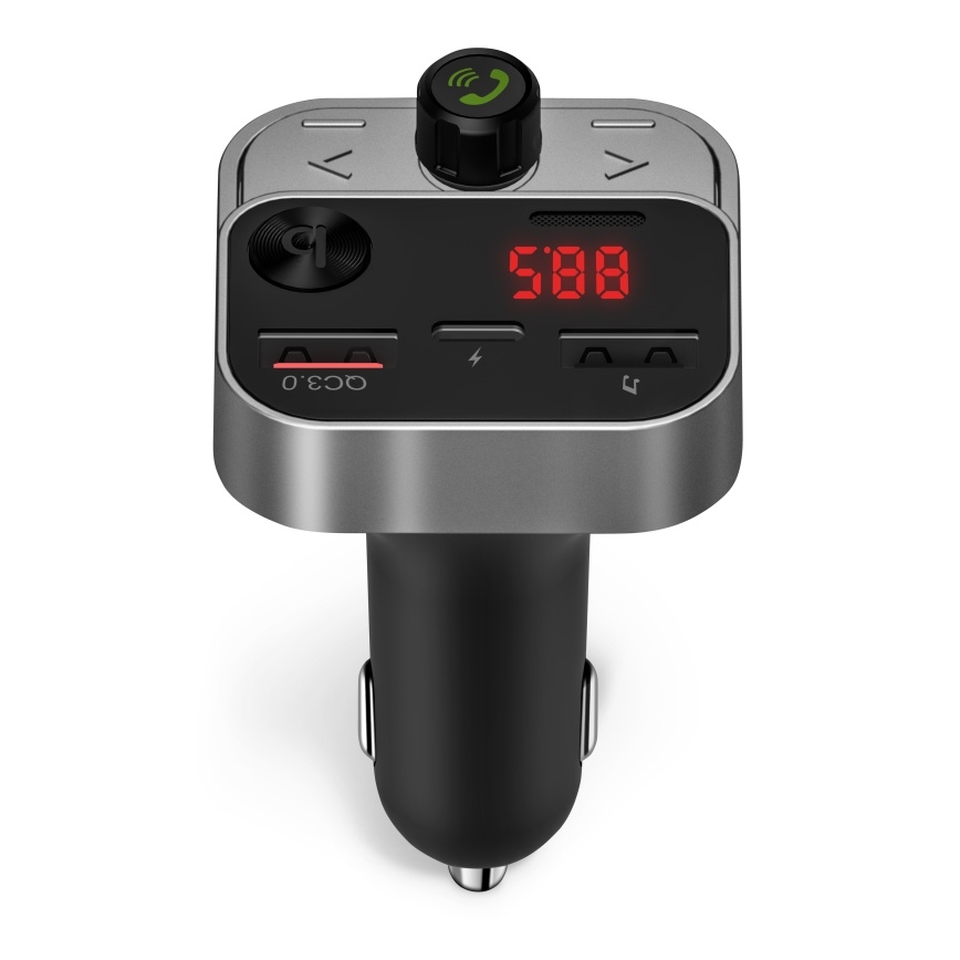 CONNECT IT CCC-8900-AN - FM-autozender met handsfreefunctie zwart/zilver