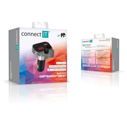 CONNECT IT CCC-8900-AN - FM-autozender met handsfreefunctie zwart/zilver