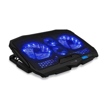 CONNECT IT CCP-2200-BK - Koelpad voor laptop 4x ventilator 2xUSB zwart//blauw