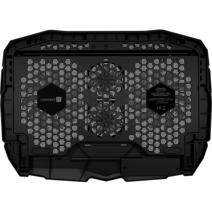 CONNECT IT CCP-2200-BK - Koelpad voor laptop 4x ventilator 2xUSB zwart//blauw