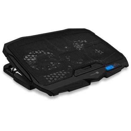 CONNECT IT CCP-2200-BK - Koelpad voor laptop 4x ventilator 2xUSB zwart//blauw