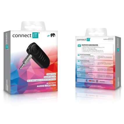 CONNECT IT CFF-4050-BK - Bluetooth audio ontvanger AUX 110 mAh