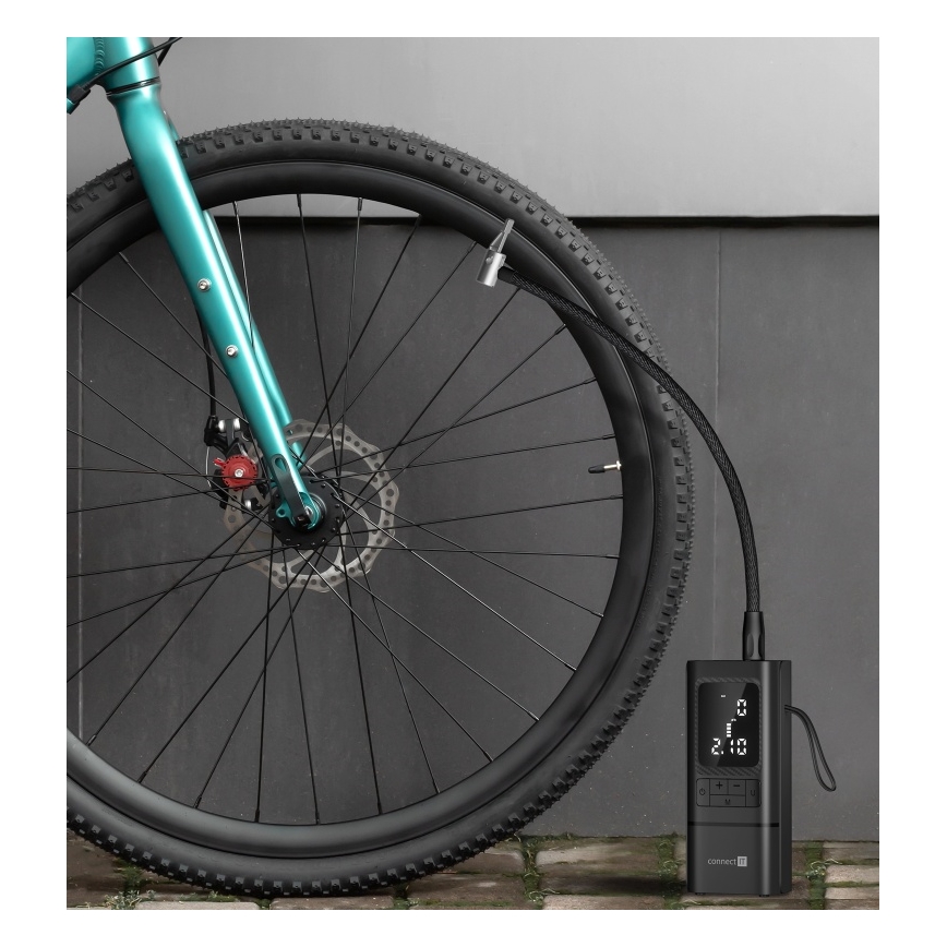 CONNECT IT CFF-4500-BK - Digitale draagbare compressor AirFlow 80W/6000 mAh zwart