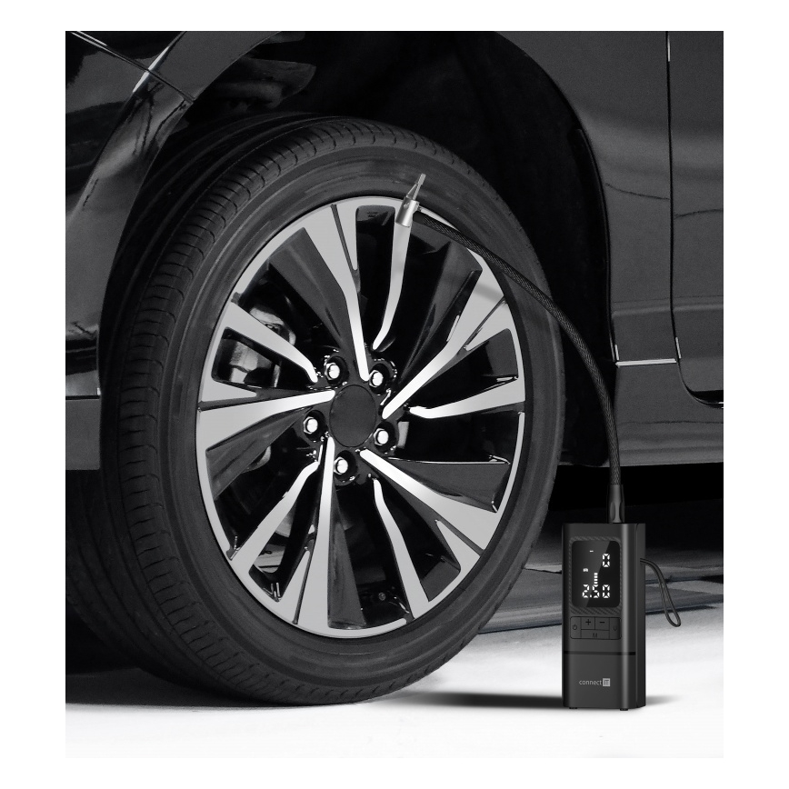 CONNECT IT CFF-4500-BK - Digitale draagbare compressor AirFlow 80W/6000 mAh zwart