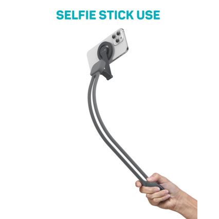 CONNECT IT CFF-6020-GY - Flexibele magnetische MagSafe-telefoonhouder voor om de nek