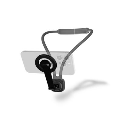 CONNECT IT CFF-6020-GY - Flexibele magnetische MagSafe-telefoonhouder voor om de nek
