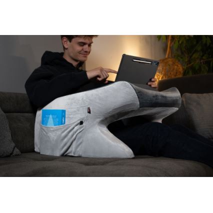 CONNECT IT CFH-1020-GY - ErgoWork anatomisch kussen voor lezen en werken, grijs/wit