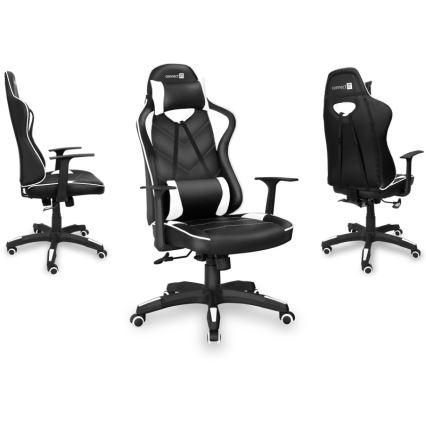 CONNECT IT CGC-0700-WH - Gaming stoel LeMans Pro zwart/wit