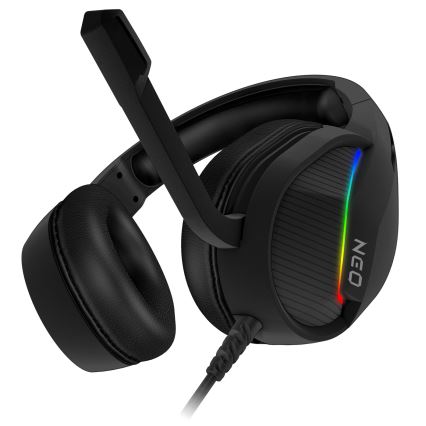 CONNECT IT CHP-3595-BK - LED RGB Bedrade gaming-koptelefoons met een microfoon zwart