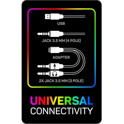 CONNECT IT CHP-3595-BK - LED RGB Bedrade gaming-koptelefoons met een microfoon zwart