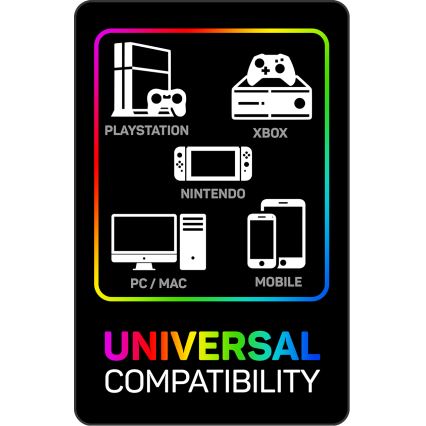 CONNECT IT CHP-3595-WH - LED RGB Bedrade gaming-koptelefoons met een microfoon wit/zwart