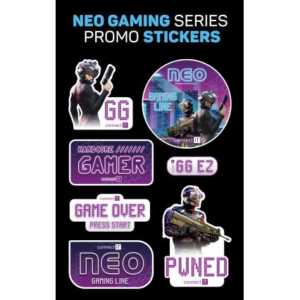 CONNECT IT CHP-3595-WH - LED RGB Bedrade gaming-koptelefoons met een microfoon wit/zwart