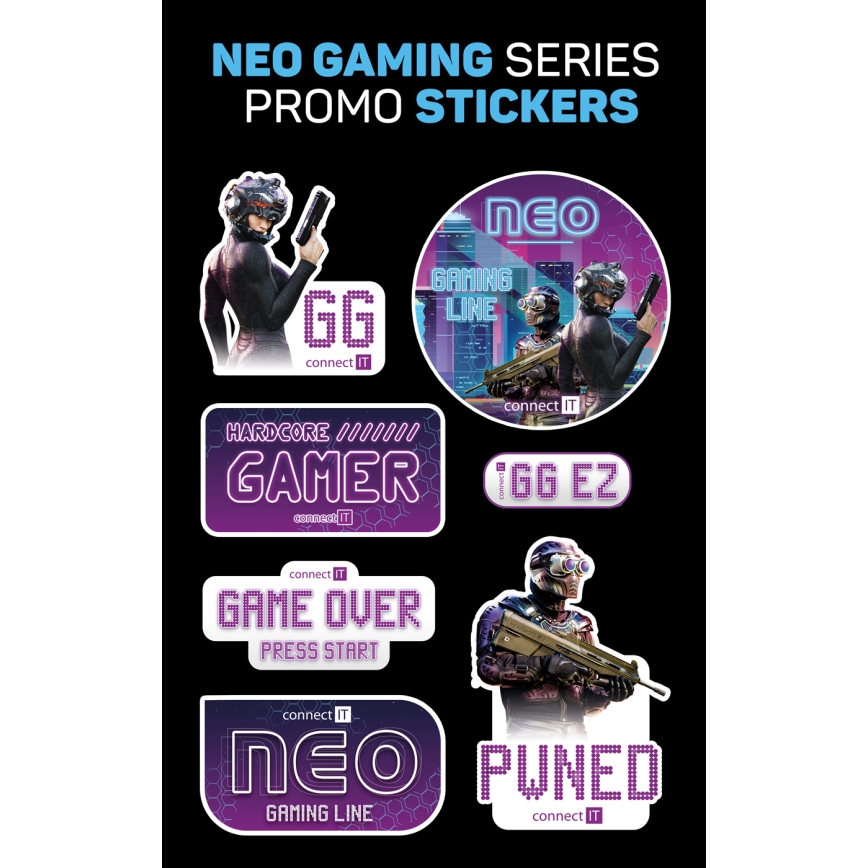 CONNECT IT CHP-3595-WH - LED RGB Bedrade gaming-koptelefoons met een microfoon wit/zwart