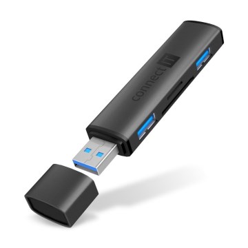 CONNECT IT CHU-4060-AN - USB-A hub met geheugenkaartlezer 4in1