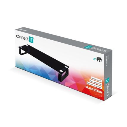 CONNECT IT CI-1134 - Multifunctioneel glazen voet zwart