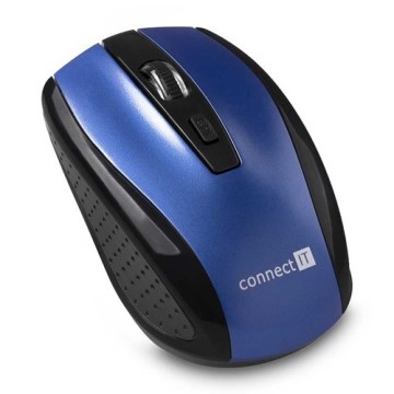 CONNECT IT CI-1225 - Draadloze muis 800/1200/1600 DPI 2xAAA zwart/blauw
