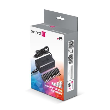CONNECT IT CI-133 - Universele stroomadapter voor laptops 90W