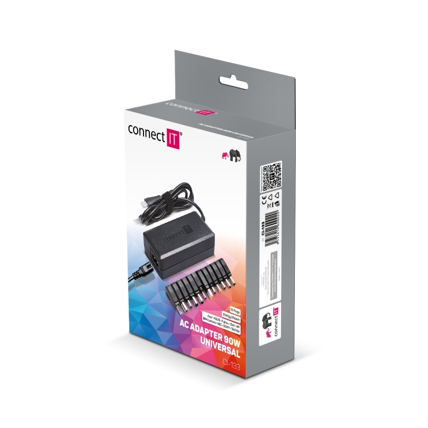 CONNECT IT CI-133 - Universele stroomadapter voor laptops 90W