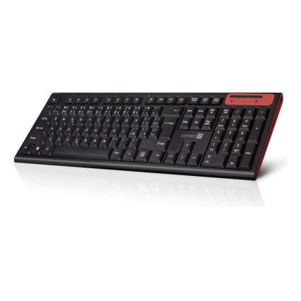 CONNECT IT CKB-3000-CS - Draadloos multimediatoetsenbord met CZ/SK-lokalisatie 2xAAA zwart