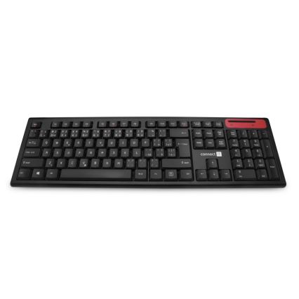 CONNECT IT CKB-3000-CS - Draadloos multimediatoetsenbord met CZ/SK-lokalisatie 2xAAA zwart