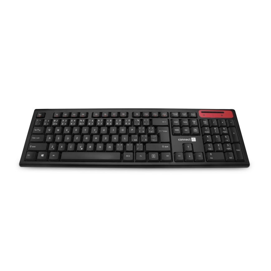 CONNECT IT CKB-3000-CS - Draadloos multimediatoetsenbord met CZ/SK-lokalisatie 2xAAA zwart