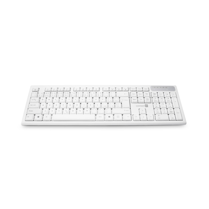 CONNECT IT CKB-3010-CS - Draadloos multimediatoetsenbord met CZ/SK-lokalisatie 2xAAA wit