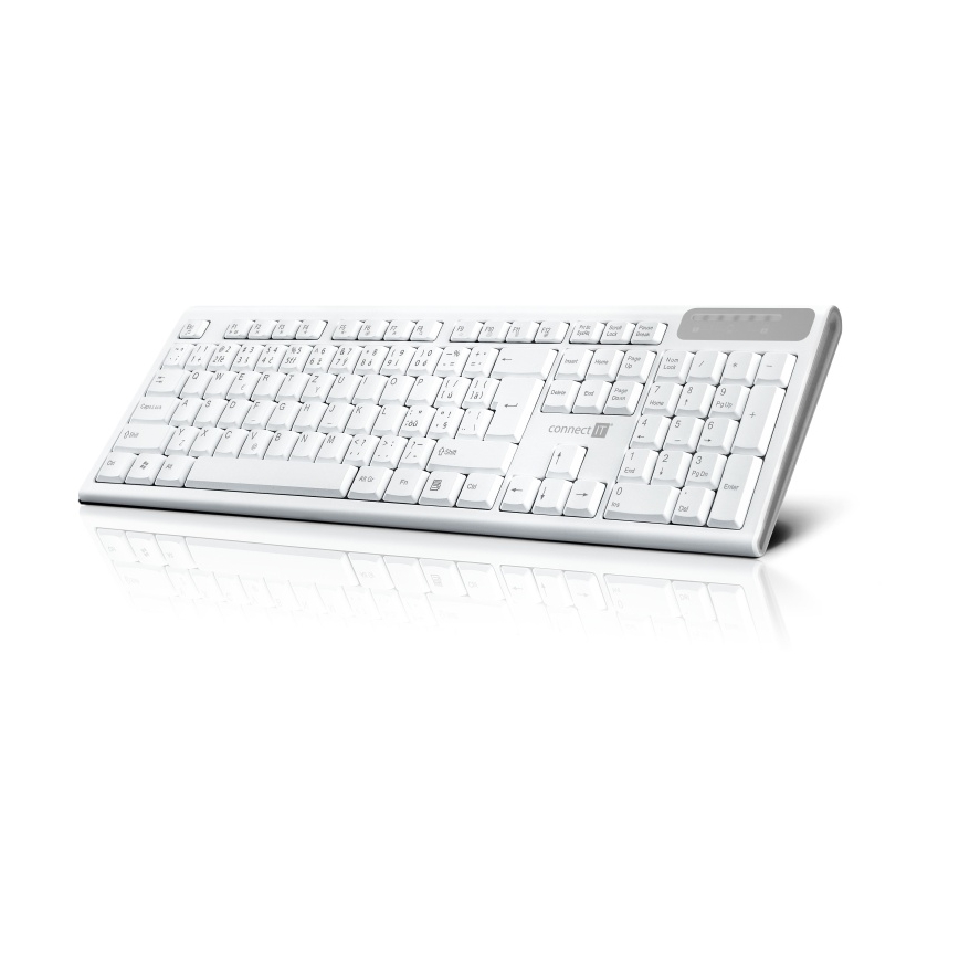 CONNECT IT CKB-3010-CS - Draadloos multimediatoetsenbord met CZ/SK-lokalisatie 2xAAA wit