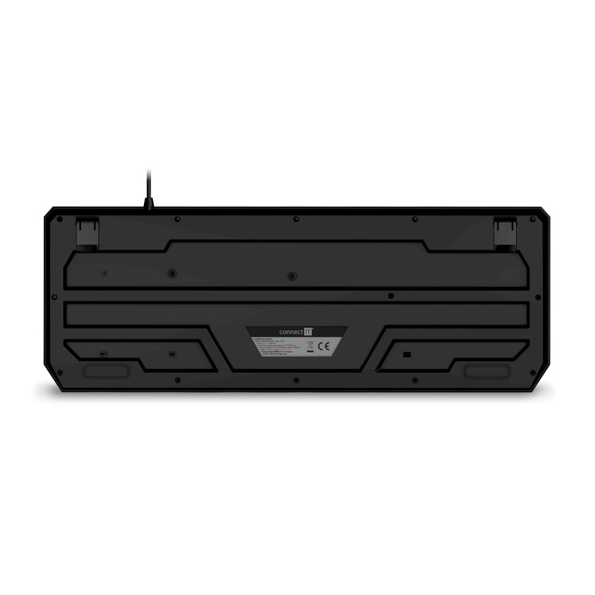 CONNECT IT CKB-3530-DD - LED RGB Bedraad gamingtoetsenbord met CZ/SK-lokalisatie zwart
