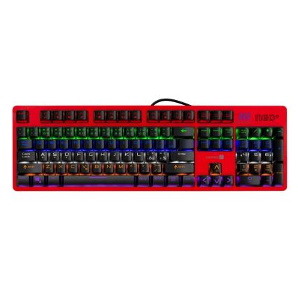 CONNECT IT CKB-3591-CS - LED RGB Bedraad gamingtoetsenbord met CZ/SK-lokalisatie zwart + rood Frame