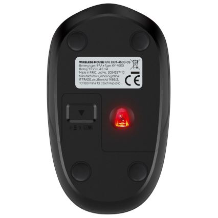 CONNECT IT CKM-4500-CS - Draadloos toetsenbord en muis 1000 DPI met CZ/SK-lokalisatie 1xAAA + 1xAA zwart